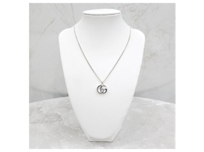 Gucci Collana con pendente GG Marmont Argento - vista 11