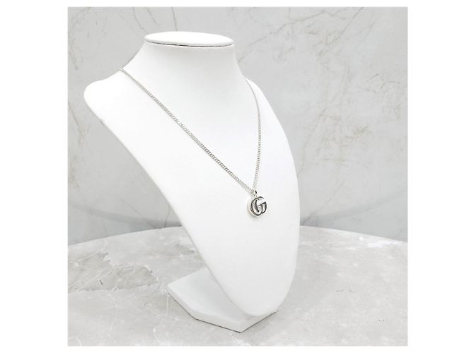 Gucci Collana con pendente GG Marmont Argento - vista 13