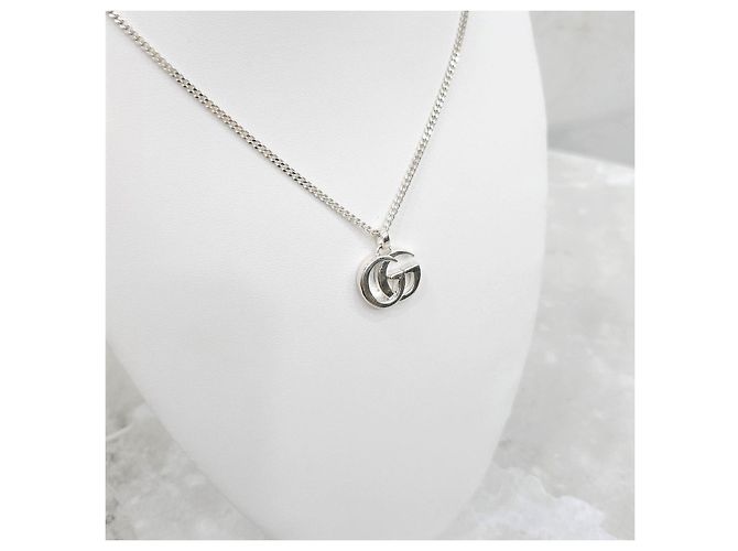 Gucci Collana con pendente GG Marmont Argento - vista 14