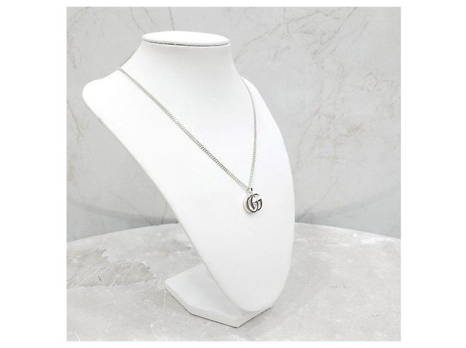 Gucci Collana con pendente GG Marmont Argento - vista 3
