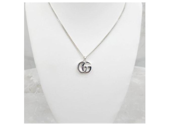 Gucci Collana con pendente GG Marmont Argento - vista 5
