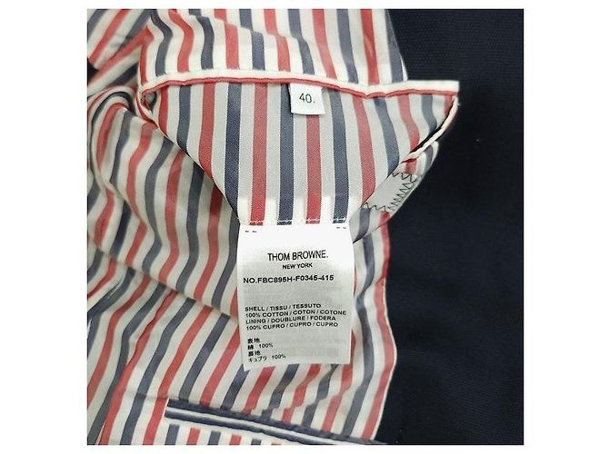 Thom Browne Chaqueta corta con parches de lona de algodón - vista 7
