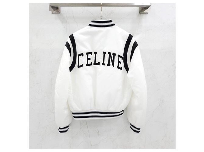 Céline Cropped Varsity Bomberjacke mit Logo-Patch - Ansicht 11