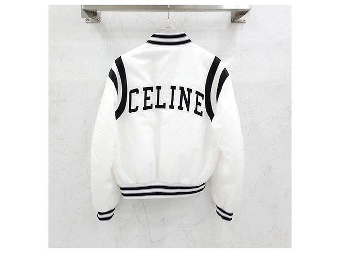 Céline Cropped Varsity Bomberjacke mit Logo-Patch - Ansicht 2
