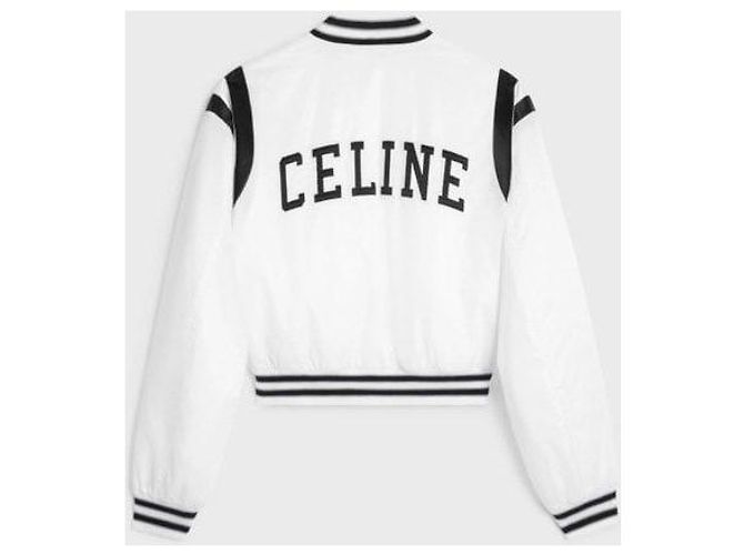 Céline Cropped Varsity Bomberjacke mit Logo-Patch - Ansicht 8