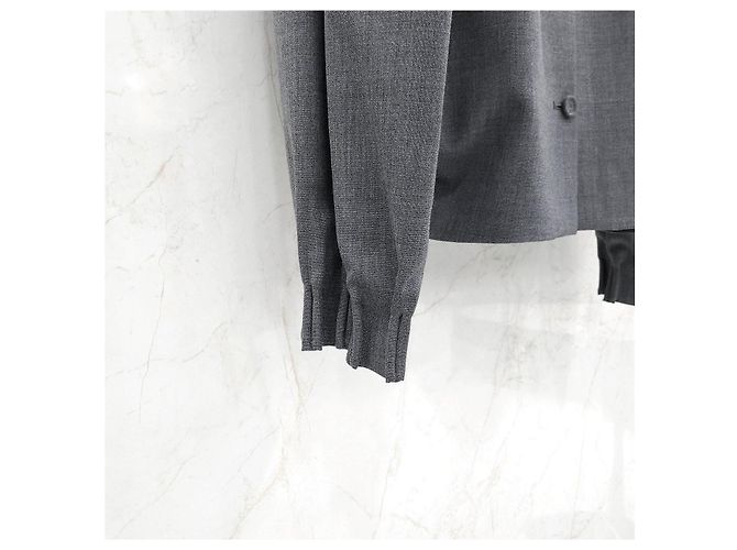 Dior Back Button Wool Mock Neck Shirt - view 10