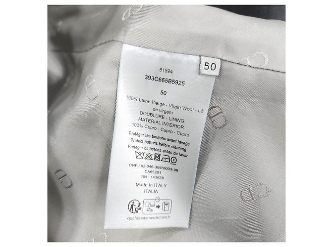 Dior Back Button Wool Mock Neck Shirt - view 12
