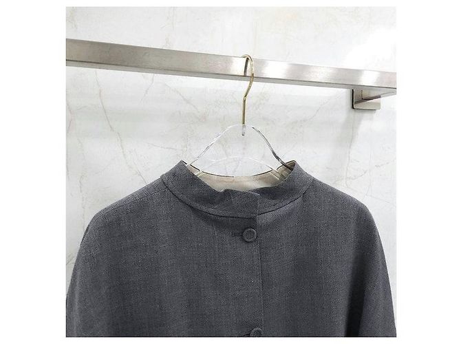 Dior Back Button Wool Mock Neck Shirt - view 3