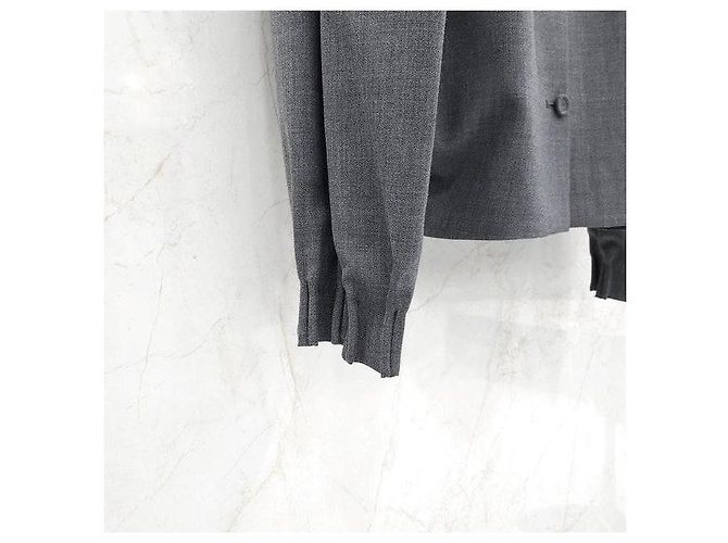 Dior Back Button Wool Mock Neck Shirt - view 4