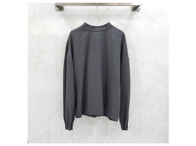Dior Back Button Wool Mock Neck Shirt - view 7
