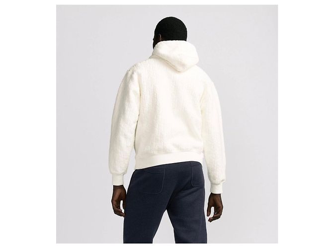 Dior White Oblique Terry Cotton Hoodie Sweatshirt - Ansicht 14