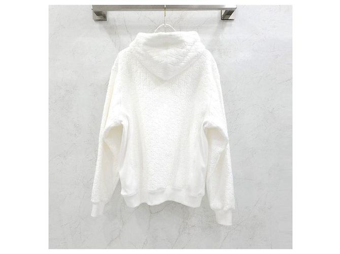Dior White Oblique Terry Cotton Hoodie Sweatshirt - Ansicht 2