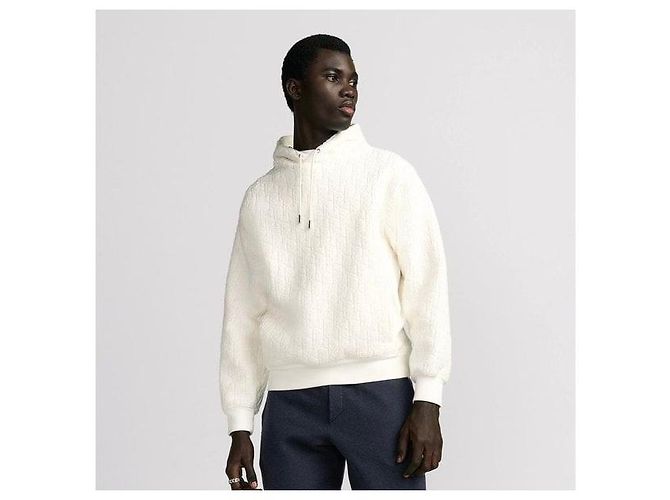 Dior White Oblique Terry Cotton Hoodie Sweatshirt - Ansicht 6