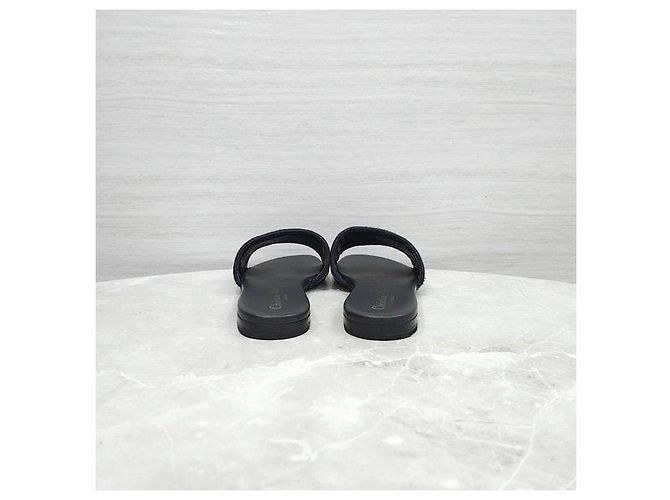 Dior Mules Dway in cotone ricamato Deep Blue - vista 4