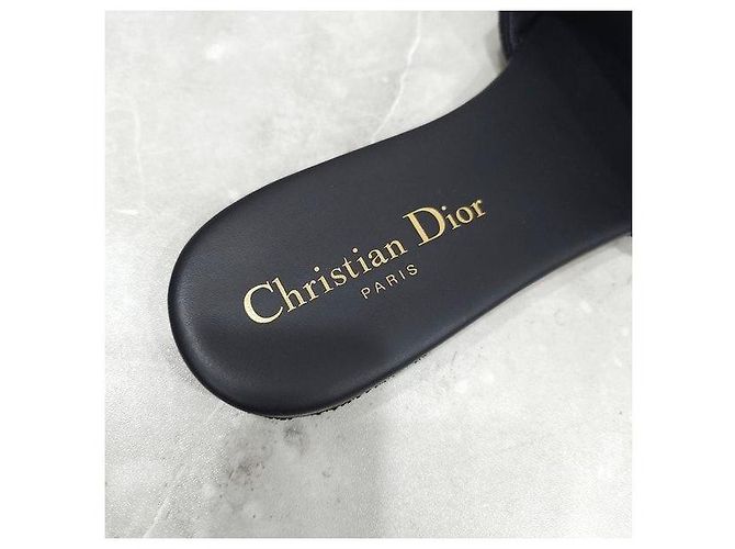 Dior Mules Dway in cotone ricamato Deep Blue - vista 6