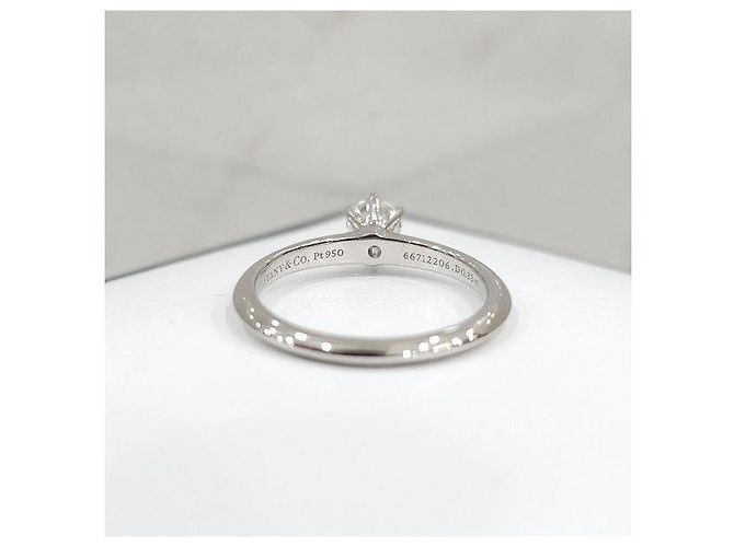 Tiffany & Co Platin-Ehering mit Diamanten - Ansicht 6