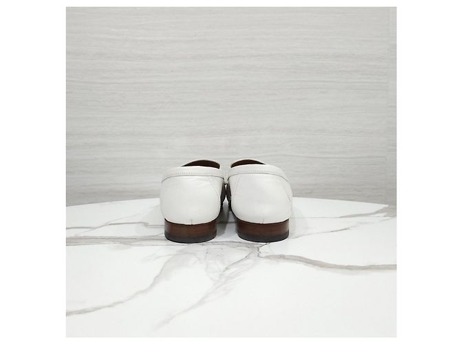 Hermès Mocassini Royal Calfskin Blanc Silver - vista 10