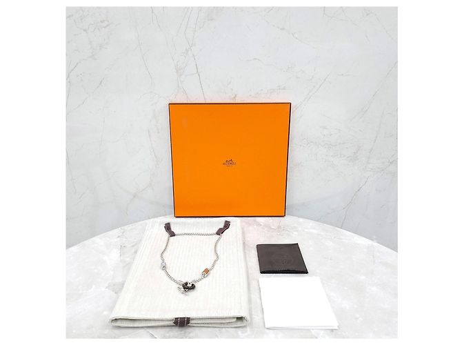 Hermès Swift Horn Metallhalskette - Ansicht 14