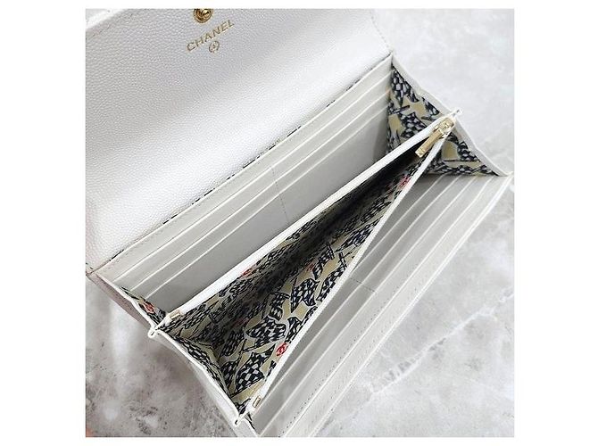 Chanel Caviar Flap Wallet White - Ansicht 10