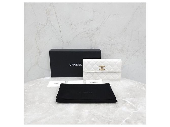 Chanel Caviar Flap Wallet White - Ansicht 11