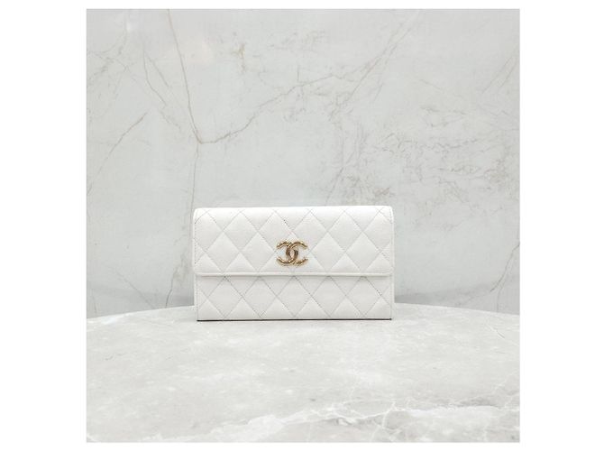 Chanel Caviar Flap Wallet White - Ansicht 12