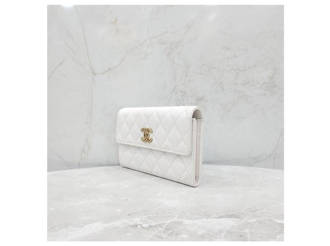 Chanel Caviar Flap Wallet White - Ansicht 13