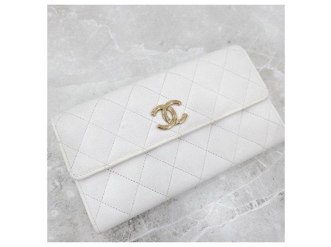 Chanel Caviar Flap Wallet White - Ansicht 4