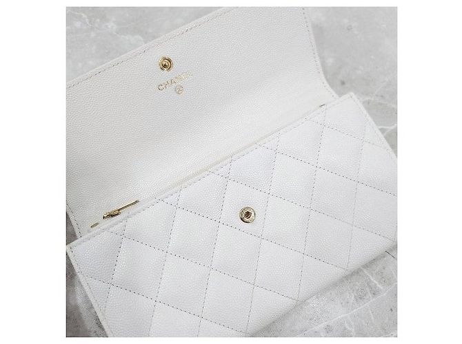 Chanel Caviar Flap Wallet White - Ansicht 5