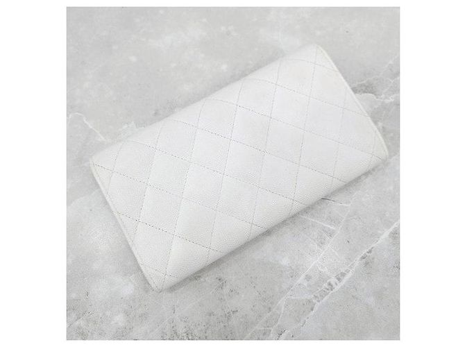 Chanel Caviar Flap Wallet White - Ansicht 8