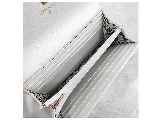Chanel Caviar Flap Wallet White - Ansicht 9