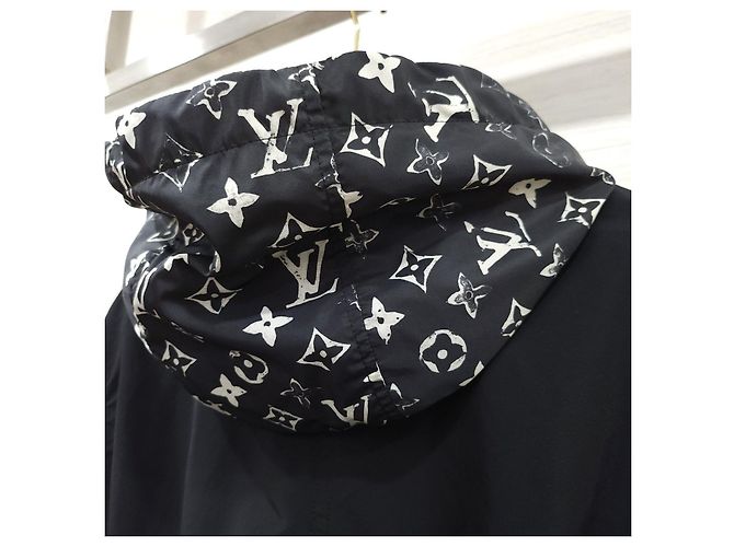 Louis Vuitton Giacca antivento corta con cappuccio monogramma - vista 14