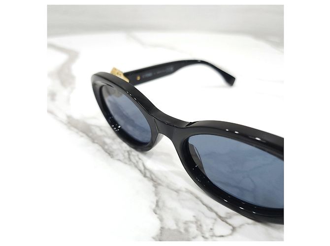Fendi Gafas de sol de acetato negro Diamond - vista 13
