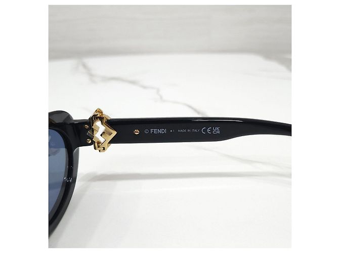 Fendi Gafas de sol de acetato negro Diamond - vista 15