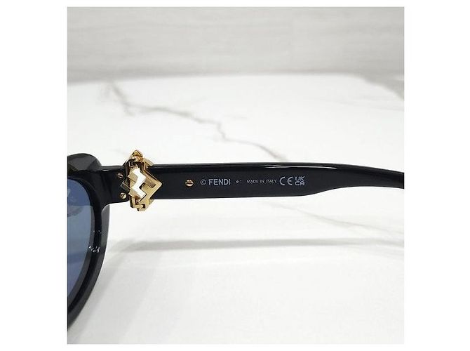 Fendi Gafas de sol de acetato negro Diamond - vista 6