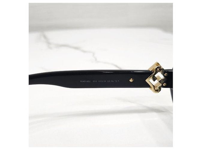 Fendi Gafas de sol de acetato negro Diamond - vista 7