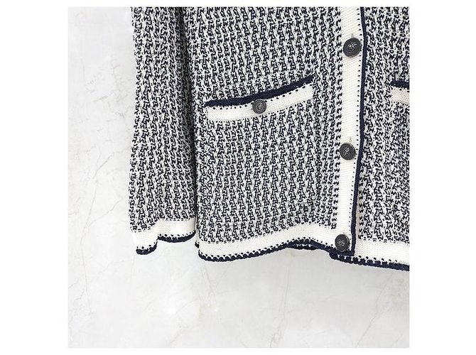 Chanel Chaqueta de tweed de algodón con botones para mujer - vista 6