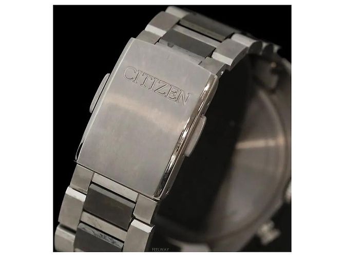 Autre Marque Eco-Drive Quartz Titanium Blue Dial - vista 6