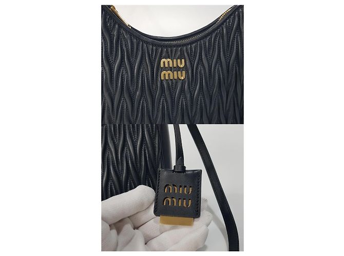 Miu Miu Borsa a spalla matelassé con catena - vista 3