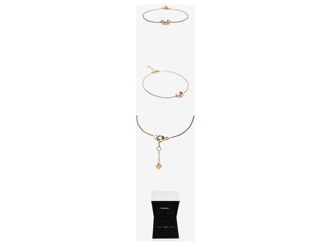 Chanel Bracciale matelassé Coco Crush Beige Gold - vista 2