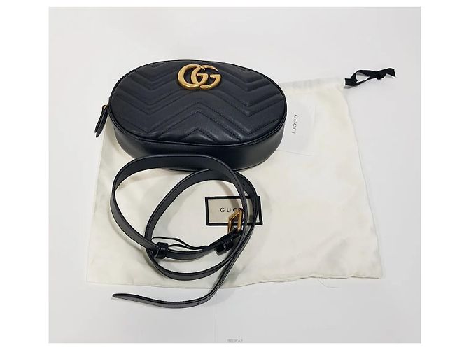 Borsa a tracolla Gucci Matelassé nera in pelle - vista 10
