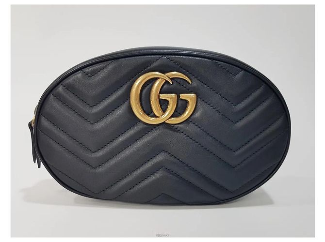 Borsa a tracolla Gucci Matelassé nera in pelle - vista 2
