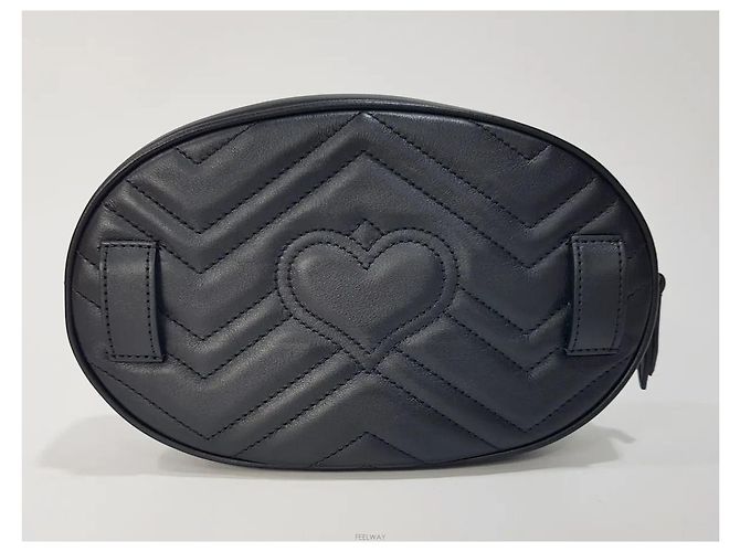 Borsa a tracolla Gucci Matelassé nera in pelle - vista 4