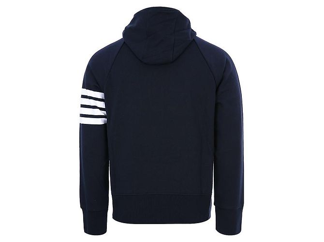 Thom Browne Klassischer Oversized Zip-up Hoodie mit Diagonalstreifen - Ansicht 6