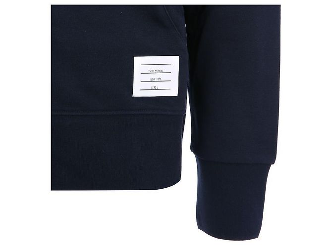 Thom Browne Klassischer Oversized Zip-up Hoodie mit Diagonalstreifen - Ansicht 8