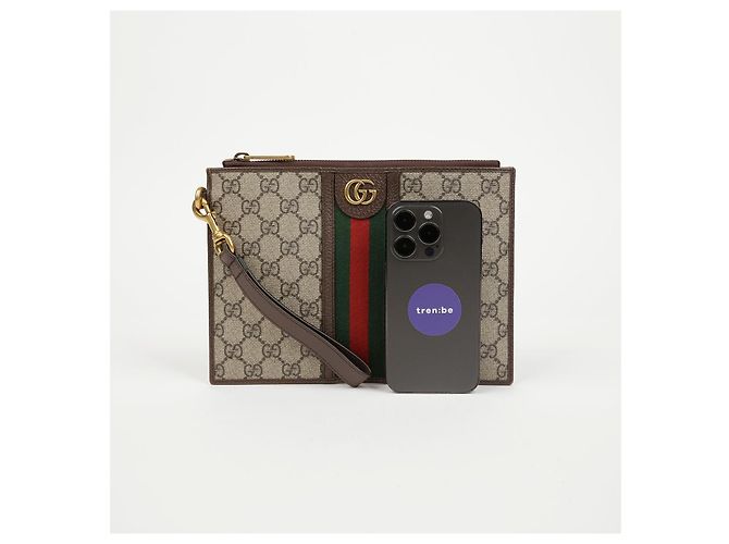 Gucci Pochette Ophidia GG Supreme Web Brown - vista 13