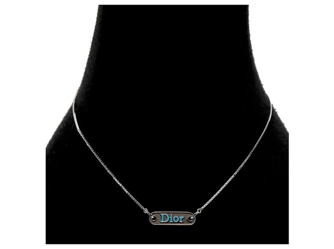 Dior Blue Plate Silberkette - Ansicht 5