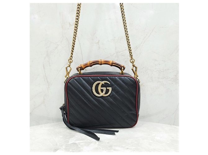 Bamboo Gucci Borsa a tracolla con manico in bambù e catena - vista 12
