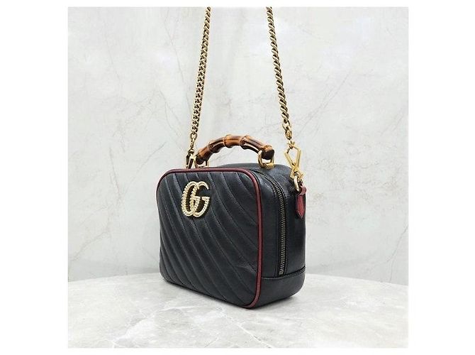 Bamboo Gucci Borsa a tracolla con manico in bambù e catena - vista 2