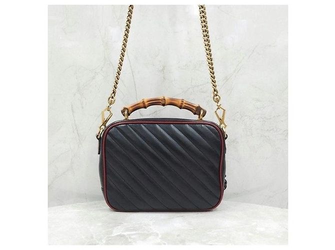 Bamboo Gucci Borsa a tracolla con manico in bambù e catena - vista 3