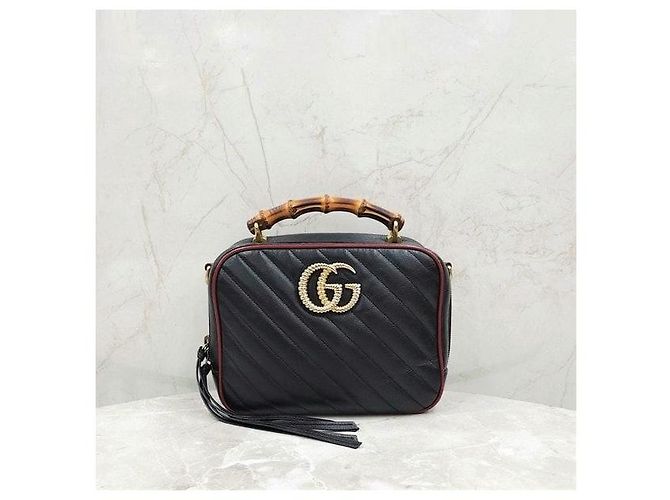 Bamboo Gucci Borsa a tracolla con manico in bambù e catena - vista 4